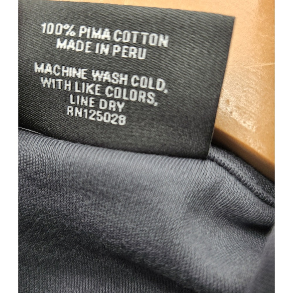 Pima Cotton‎ Grey Gray Turtleneck Men's Med Long Sleeve Peru NWT